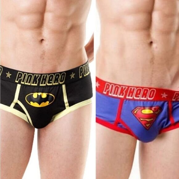 New Men's  Briefs Superhero Lovers Batman + Cotton Superman 4 Pack 2XL - Picture 2 of 16